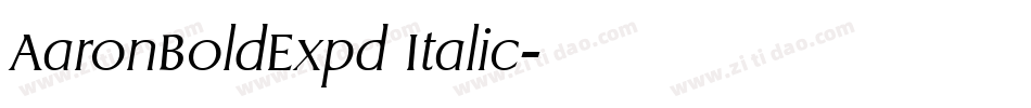 AaronBoldExpd Italic字体转换